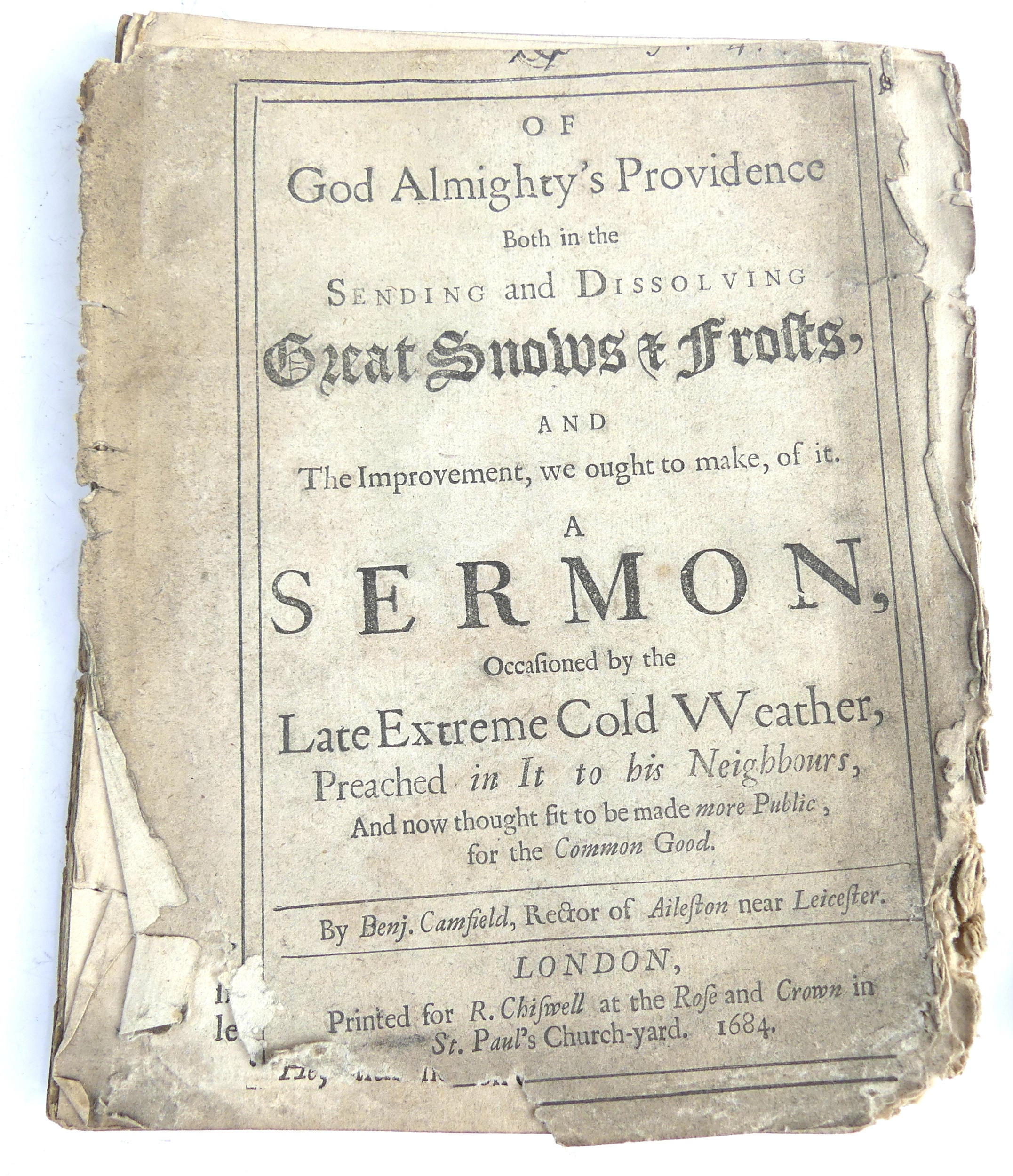 Great Frost sermon 1684