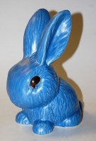 Lot 1 - A large Sylvac blue glazed rabbit figure...
