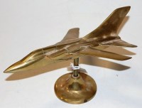 Lot 6 - A brass desk stand in the form of an aeroplane