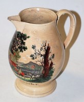 Lot 7 - A Victorian Prattware jug, transfer decorated...