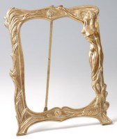 Lot 33 - An Art Nouveau style cast brass easel...