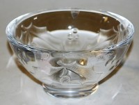 Lot 34 - An Orrifors of Sweden clear glass bowl,...