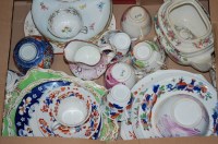 Lot 201 - A box of miscellaneous china to include a...