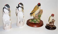 Lot 231 - A Country Artist resin bird; together with a...