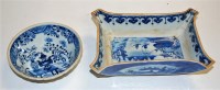 Lot 239 - A Chinese export porcelain blue and white...