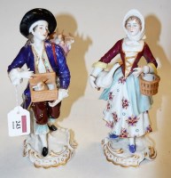 Lot 243 - A pair of Continental porcelain figures,...