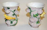 Lot 267 - A pair of Meissen porcelain vases, decorated...