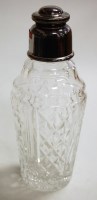 Lot 279 - A cut glass and silver plated cocktail shaker