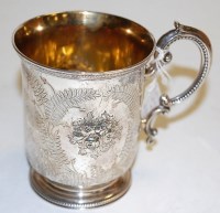 Lot 282 - A mid-Victorian silver christening mug, having...