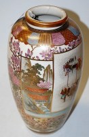 Lot 126 - A Japanese Meiji period satsuma vase, of good...