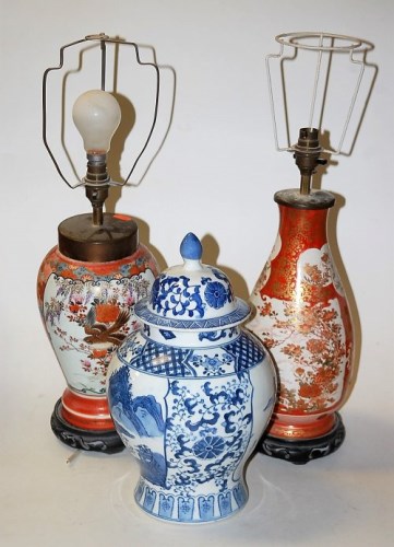 Lot 11 - A Japanese Meiji period Kutani vase, typically...