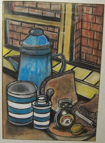 Lot 1001 - Laurence Robert Kemp - Still life, pair,...