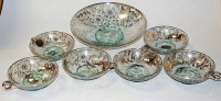 Lot 66 - A mid-20th century glass bowl, having silver...