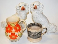 Lot 109 - A pair of Victorian Staffordshire figures of...