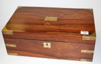 Lot 145 - A 19th century rosewood and brass bound...