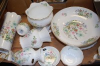 Lot 153 - A box of assorted Aynsley table wares in the...