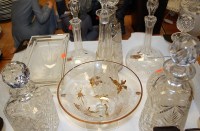 Lot 155 - A box of miscellaneous glassware to include a...