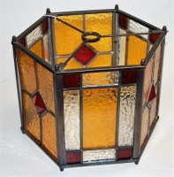 Lot 160 - An Arts & Crafts style leaded glazed ceiling...