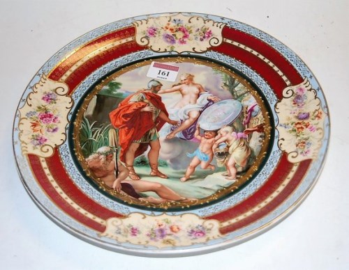 Lot 161 - A Vienna style porcelain cabinet plate, the...