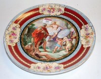 Lot 161 - A Vienna style porcelain cabinet plate, the...