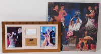Lot 570 - A framed photograph and signatures of Strictly...