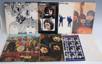 Lot 600 - Eight LP vinyl records by The Beatles, to...
