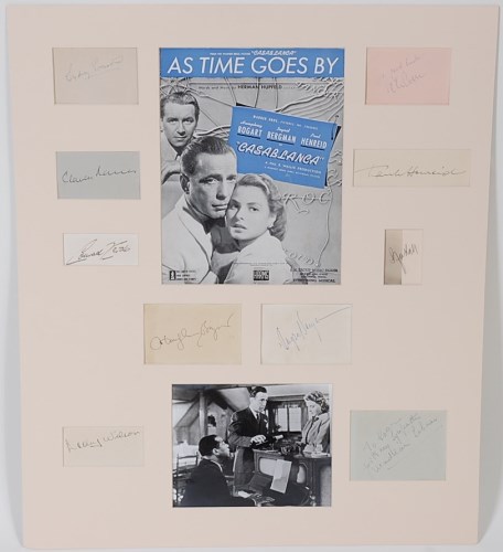 Lot 578 - Casablanca, set of 10 autographs from the cast...