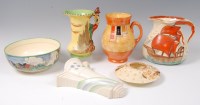 Lot 37 - A collection of 1930s pottery wares, to...