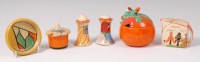 Lot 40 - A collection of Clarice Cliff pottery wares,...