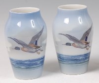 Lot 62 - A pair of Royal Copenhagen porcelain vases,...