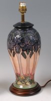 Lot 24 - A contemporary Moorcroft Pottery table lamp,...