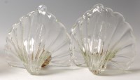 Lot 74 - A pair of 1960s French heavy moulded clear...