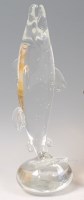 Lot 82 - A Langham heavy clear glass model of a leaping...