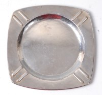 Lot 115 - A 1960s silver ashtray, of shallow form, each...