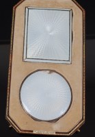 Lot 129 - An Art Deco silver and guilloche enamel pocket...