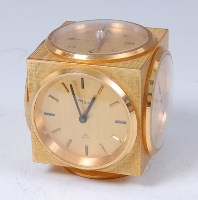 Lot 159 - A 1970s Imhof gilt brass five dial weather...