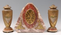 Lot 163 - A French Art Deco rouge marble and gilt metal...