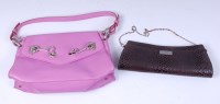 Lot 164 - A pink leather shoulder bag by Tanner Krolle,...