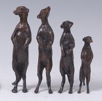 Lot 185 - Contemporary School - Four bronze standing...