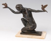 Lot 196 - J Salvado - An Art Deco bronze model of a...