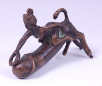 Lot 197 - A contemporary erotic bronze depicting a woman...