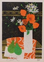 Lot 241 - Yves Ganne (b.1931) - Chrysanthemums,...