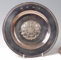 Lot 111 - A 1960s silver circular rose dish by Garrard &...