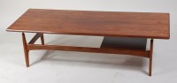 Lot 330 - A 1960s Danish rosewood low rectangular coffee...