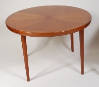 Lot 339 - A 1960s Danish teak circular coffee table,...