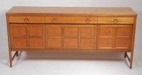 Lot 347 - A 1960s Nathan long teak sideboard, having...