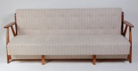 Lot 348 - A 1960s Danish teak, buttoned and striped...