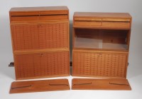 Lot 353 - A 1970s teak modular wall unit, comprising...