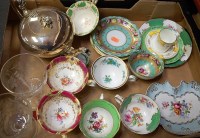 Lot 60 - A box of miscellaneous china and glassware, to...