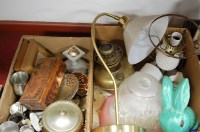 Lot 71 - Two boxes of miscellaneous items, to include;...